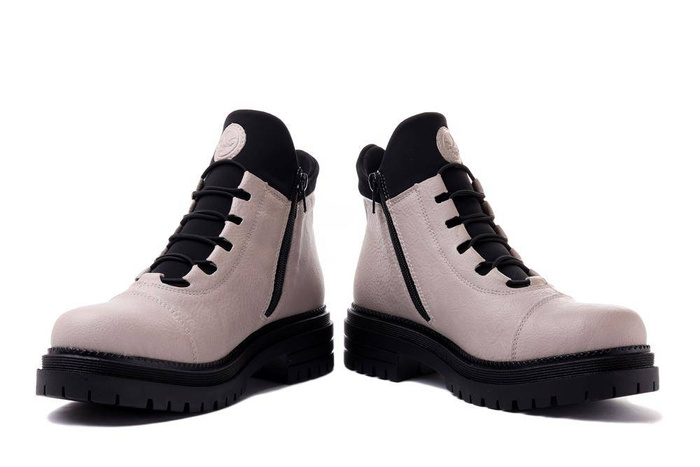 RIEKER TEX Y3163-60 beige, trzewiki damskie
