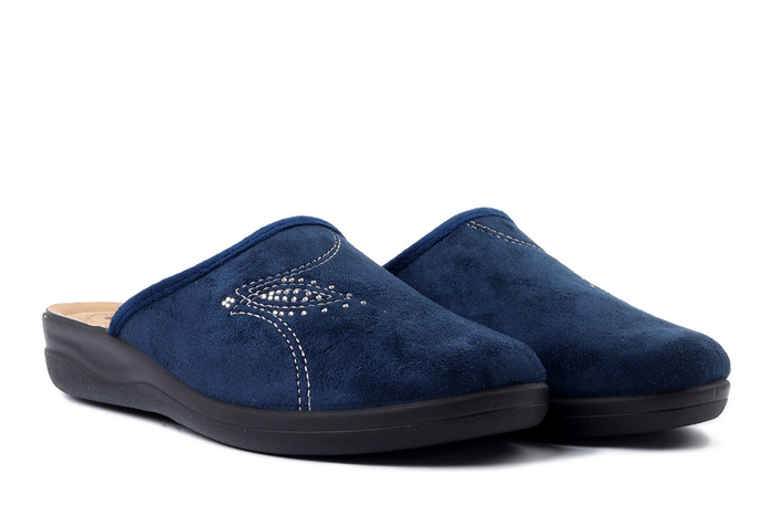 INBLU CF-48 004 granatowy, kapcie damskie
