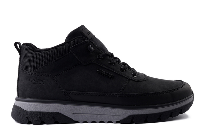 RIEKER TEX B9300-00 black, półbuty męskie
