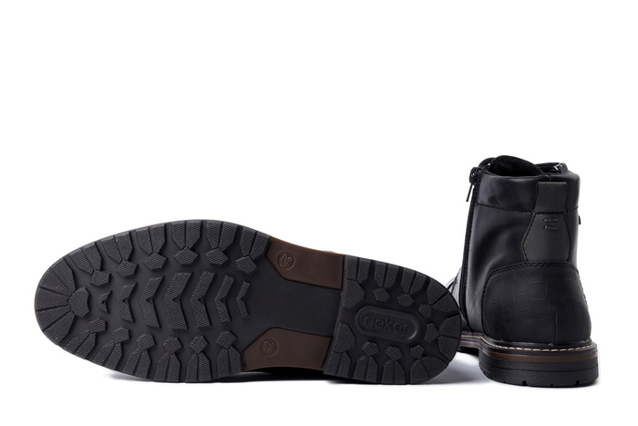RIEKER TEX 13704-00 black, trzewiki męskie