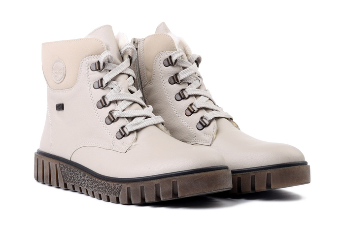 RIEKER TEX Y3433-60 beige, trzewiki damskie