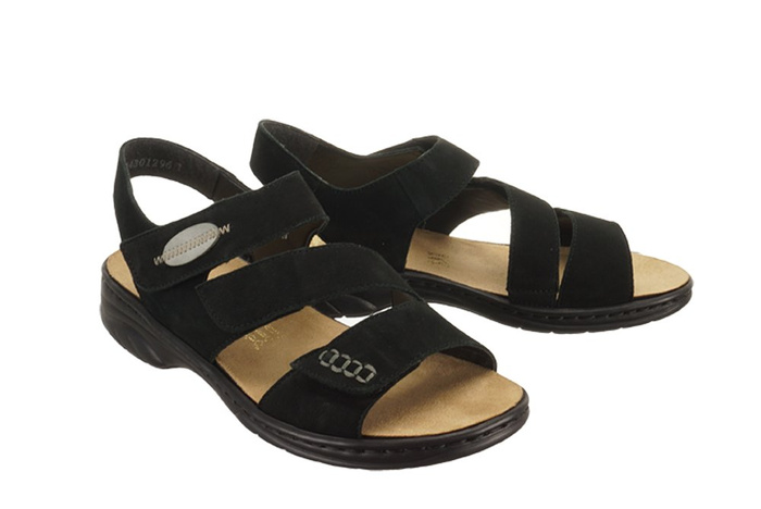 RIEKER 64573-00 black, sandały damskie