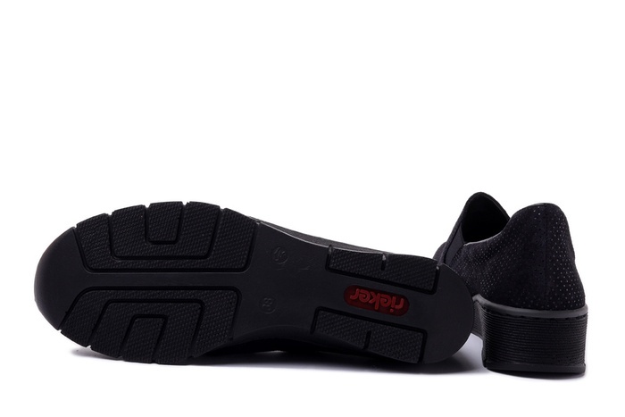 RIEKER 53766-18 blue, półbuty damskie