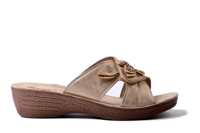 INBLU GL-63 026 piaskowy, klapki damskie