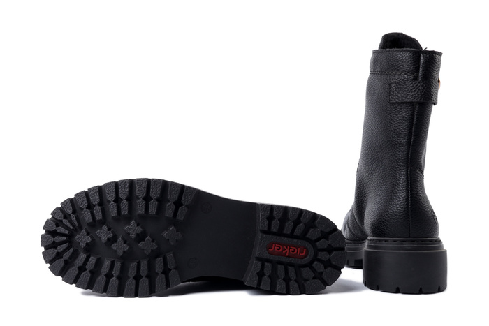 RIEKER 72640-00 black, trzewiki damskie