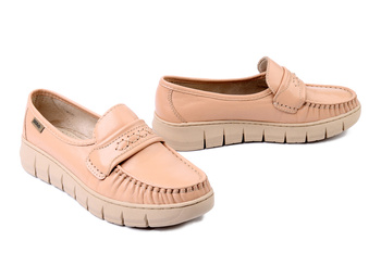 SOLO 069W beż naplak. pl, półbuty damskie