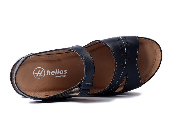 HELIOS KOMFORT 142 041 granat 2, sandały damskie