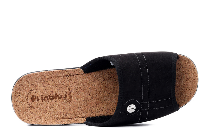 INBLU 155M 028 czarny, kapcie męskie