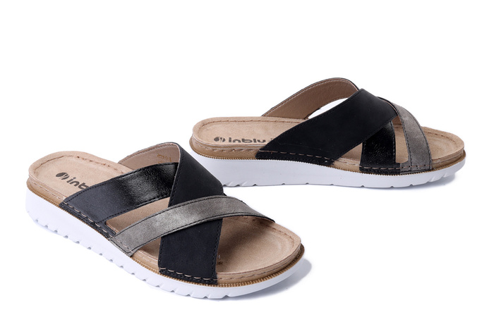 INBLU CN-45 014 czarny, klapki damskie