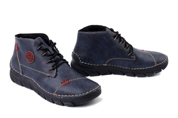 RIEKER 55002-14 blue, trzewiki damskie