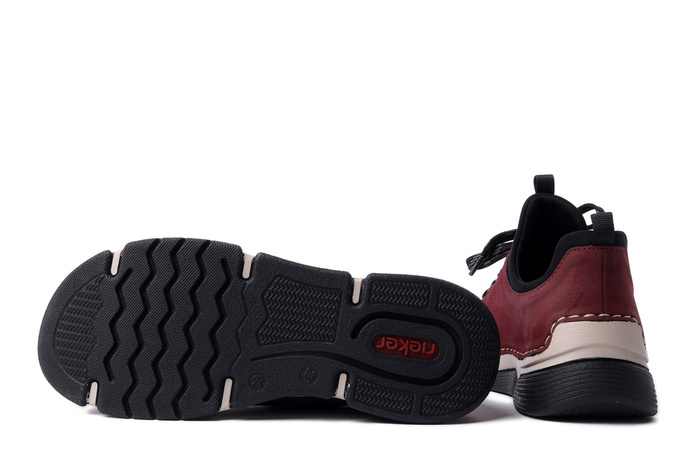 RIEKER 45973-36 red, półbuty damskie