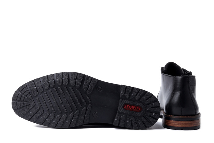 RIEKER 14609-00 black, trzewiki męskie