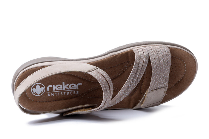 RIEKER 64870-62 beige, sandały damskie