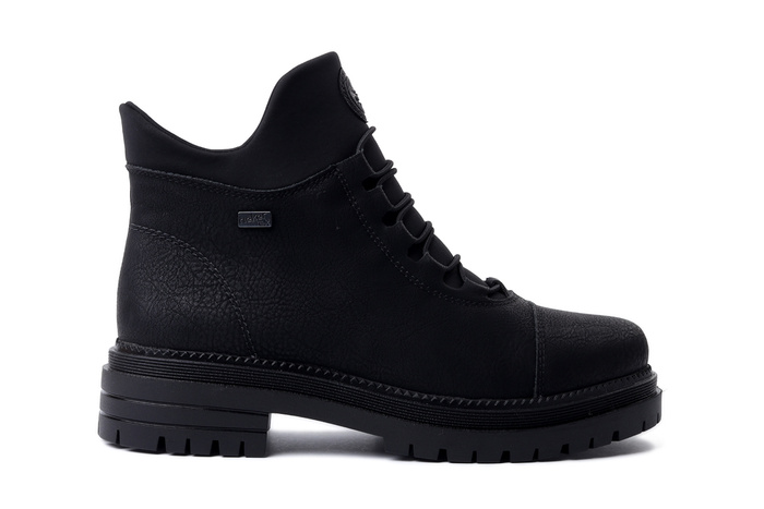 RIEKER TEX Y3163-00 black, trzewiki damskie