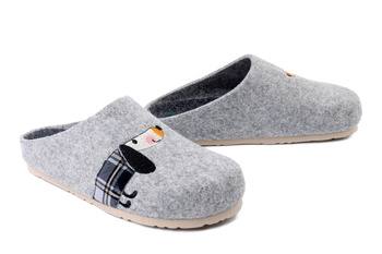 DR. BRINKMANN 320276-91 hellgrau, kapcie damskie