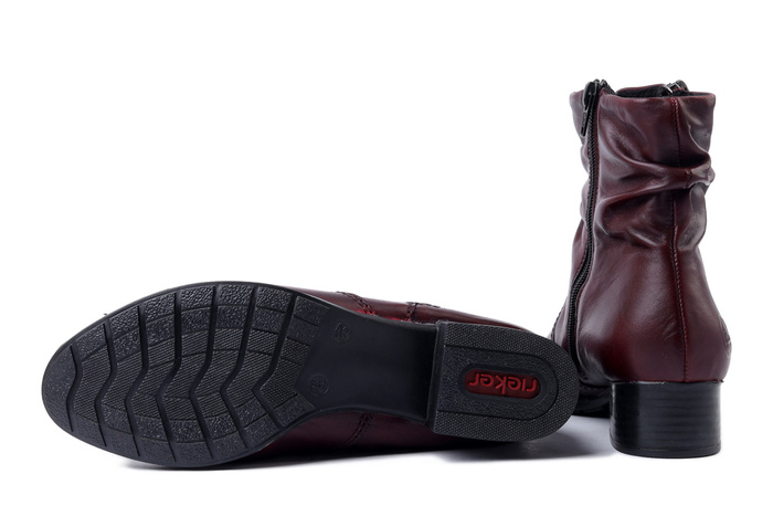RIEKER 78656-35 red, botki damskie