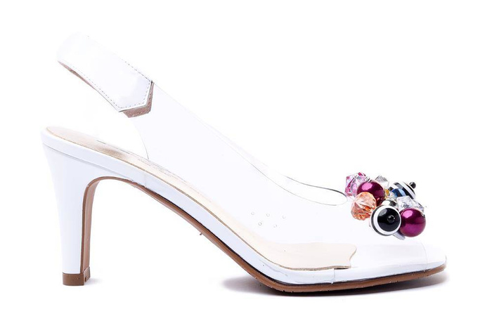 BRENDA ZARO T4027 white, sandały damskie