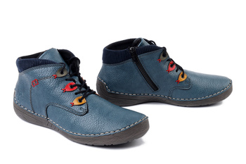 RIEKER 52544-14 blue, trzewiki damskie
