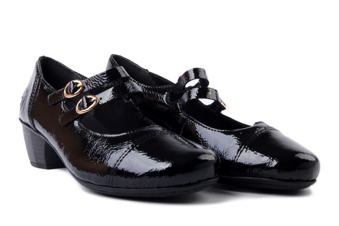 RIEKER 41758-00 black, czółenka damskie