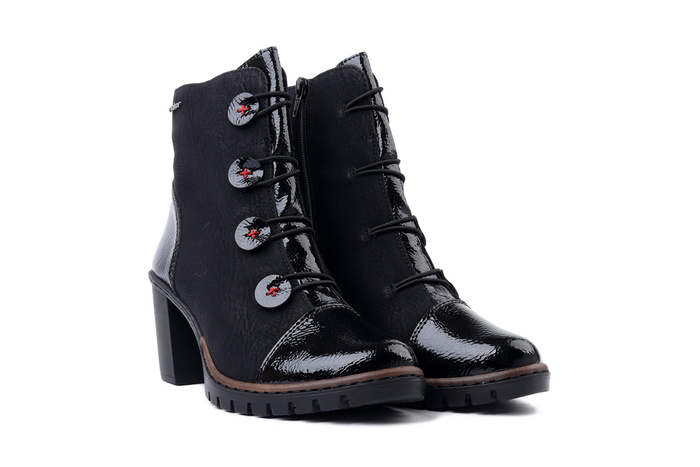RIEKER Y2576-00 black, botki damskie