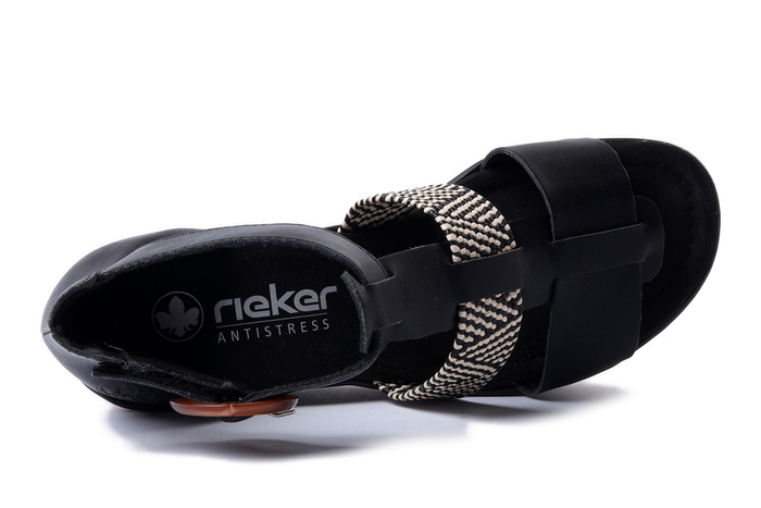 RIEKER 68182-00 black, sandały damskie