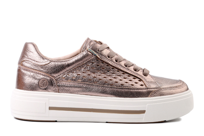 CAPRICE 9-23719-44 341 taupe metallic, półbuty damskie