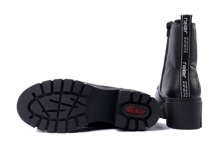 RIEKER 74530-00 black, trzewiki damskie