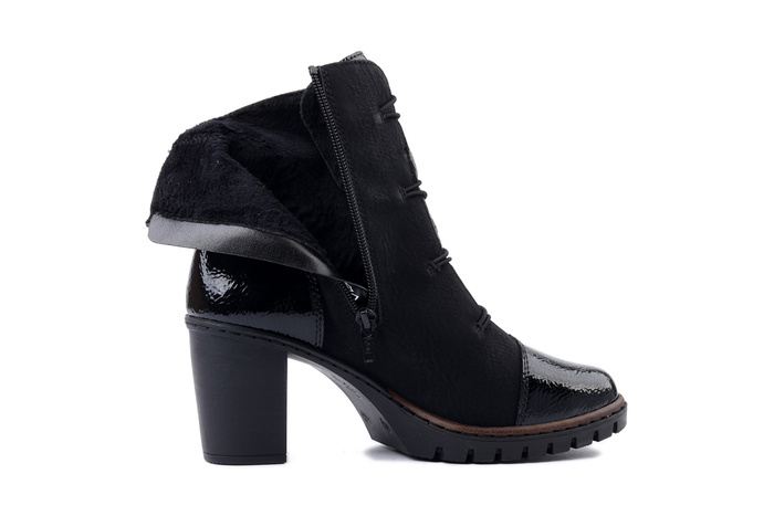 RIEKER Y2576-00 black, botki damskie