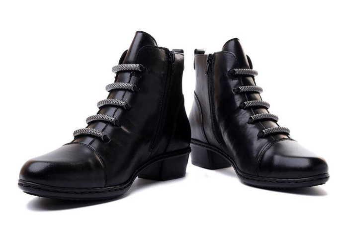 RIEKER Y0769-00 black, botki damskie