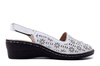 MANITU 910165-03 weiss, sandały damskie