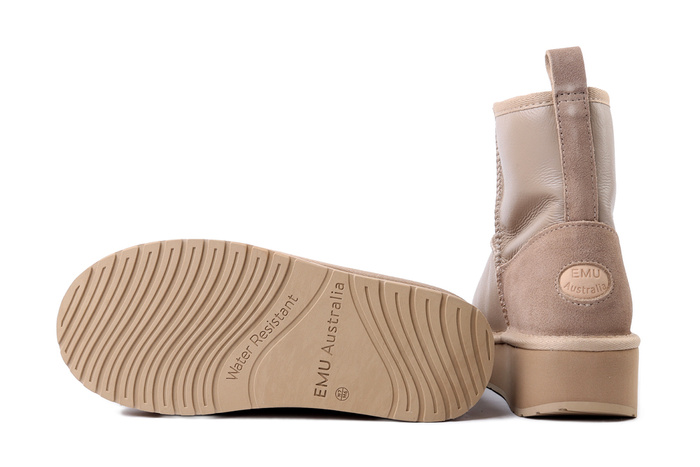 EMU AUSTRALIA W13189 Stinger Mini Flatform Leather sand, botki damskie