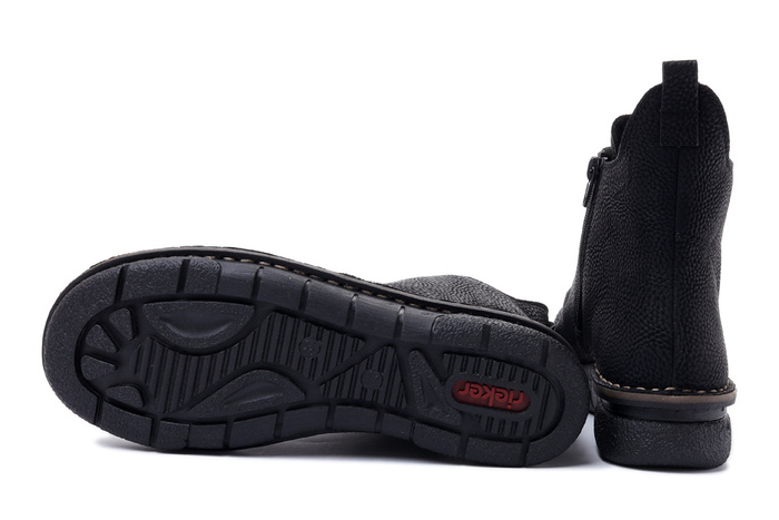 RIEKER 73333-00 black, trzewiki damskie
