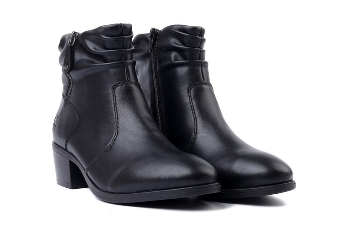 RIEKER 73981-00 black, botki damskie