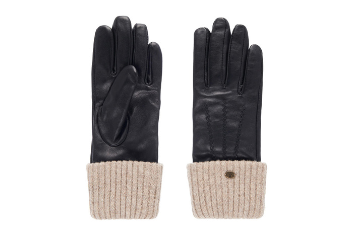 EMU AUSTRALIA W7016 Loch Gloves black/natural, rękawiczki damskie, rozmiar M/L