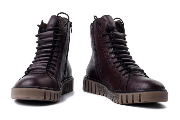 RIEKER Y3421-35 red, trzewiki damskie
