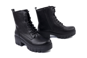 RIEKER 74530-00 black, trzewiki damskie