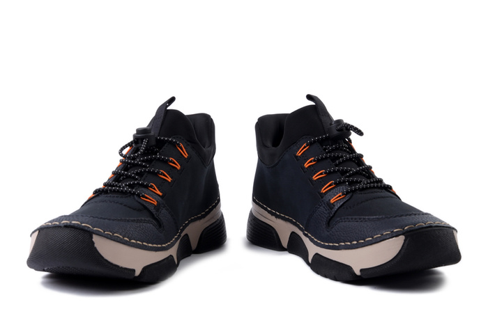 RIEKER 45963-14 blue, półbuty damskie