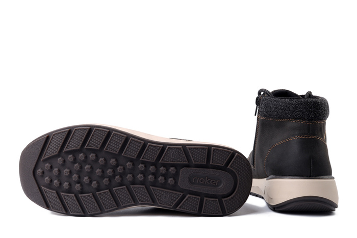 RIEKER TEX 11502-45 grey, trzewiki męskie