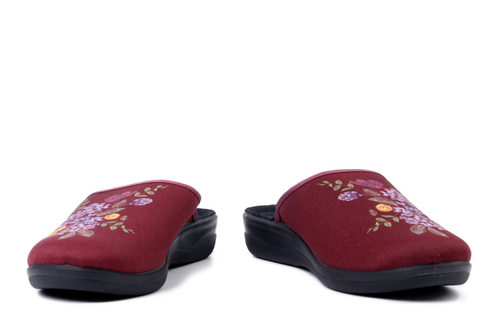 BEFADO 551D 011 bordowy, kapcie damskie