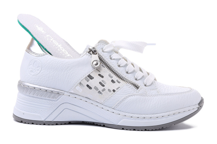 RIEKER N4322-80 weiss, półbuty damskie