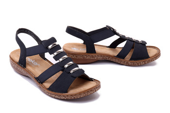 RIEKER 62850-14 blue, sandały damskie