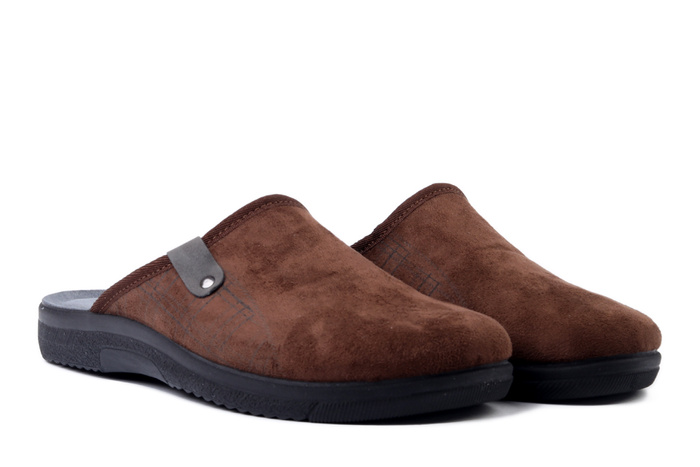 INBLU DG-17 043 ciemny brąz, kapcie męskie