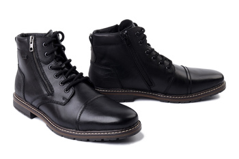 RIEKER TEX 13704-00 black, trzewiki męskie