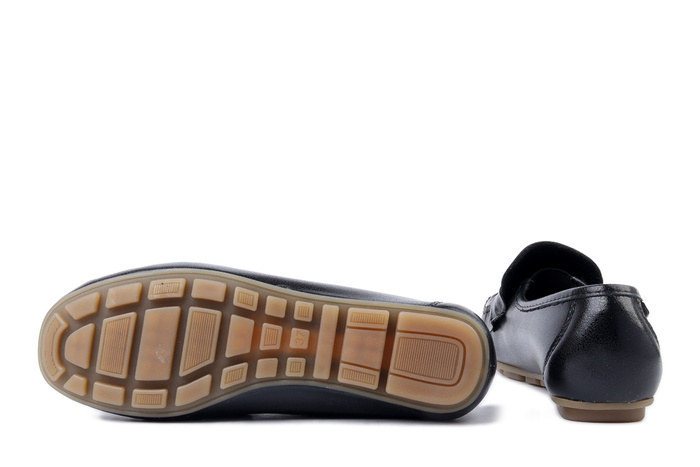 SOLO 018W czarny napl., półbuty damskie