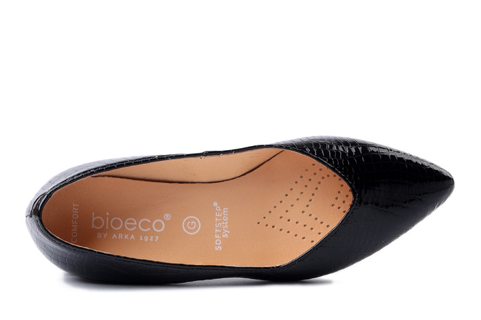 BIOECO BY ARKA 6092 2035 czarny, czółenka damskie