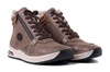 RIEKER 44565-25 brown, trzewiki damskie