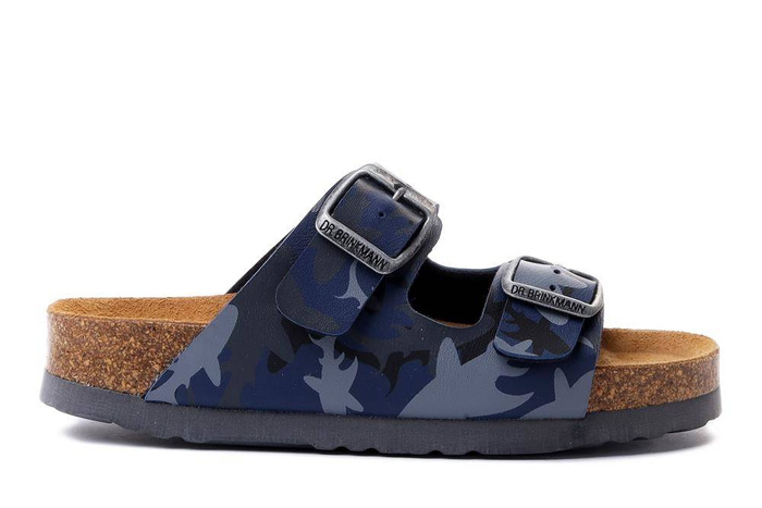 DR. BRINKMANN 500298-5 navy/shark, klapki profilaktyczne dziecięce, rozmiary 27-32
