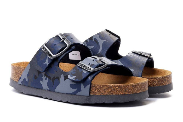 DR. BRINKMANN 500298-5 navy/shark, klapki profilaktyczne dziecięce, rozmiary 27-32