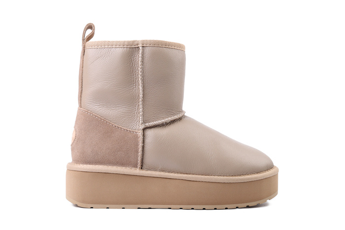 EMU AUSTRALIA W13189 Stinger Mini Flatform Leather sand, botki damskie