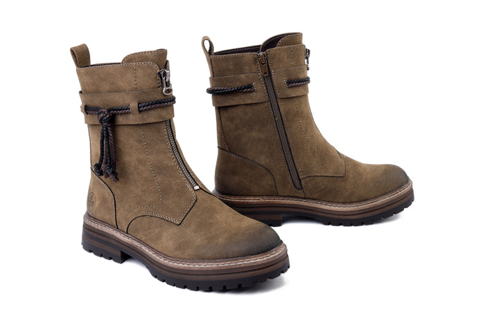 RIEKER 93068-54 green, botki damskie